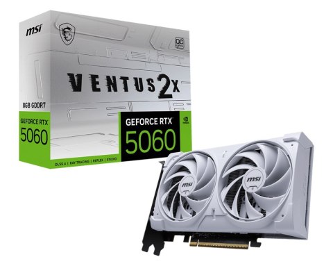 MSI GeForce RTX 5060 8G VENTUS 2X OC WHITE NVIDIA 8 GB GDDR7 MSI GeForce RTX 5060 8G VENTUS 2X OC WHITE NVIDIA 8 GB GDDR7
