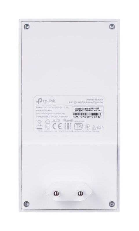 TP-Link RE500X przedłużacz sieciowy Nadajnik i odbiornik sieci Biały 1000 Mbit/s