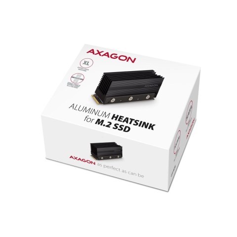 Axagon CLR-M2XL system chłodzenia komputerów M.2 NVMe SSD, Dysk SSD Radiator Czarny 1 szt.