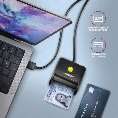 Axagon CRE-SM3SD USB Smart card & SD/microSD/SIM Flat czytnik do kart chipowych Wewnętrzna USB 2.0 Czarny Axagon CRE-SM3SD USB Smart card & SD/microSD/SIM Flat czytnik do kart chipowych Wewnętrzna USB 2.0 Czarny