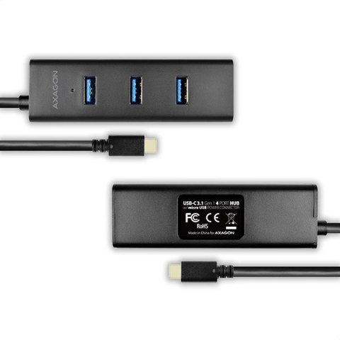 Axagon HUE-S2C huby i koncentratory USB 3.2 Gen 1 (3.1 Gen 1) Type-A 5000 Mbit/s Czarny