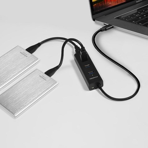 Axagon HUE-S2C huby i koncentratory USB 3.2 Gen 1 (3.1 Gen 1) Type-A 5000 Mbit/s Czarny