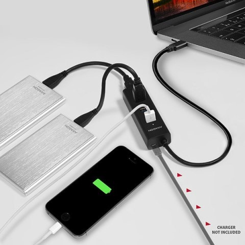 Axagon HUE-S2C huby i koncentratory USB 3.2 Gen 1 (3.1 Gen 1) Type-A 5000 Mbit/s Czarny