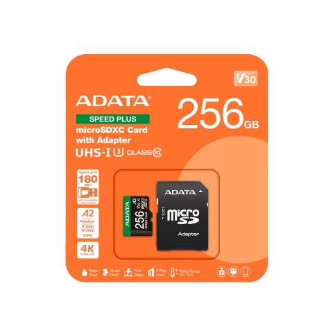 ADATA Speed Plus 256 GB MicroSDXC Klasa 10