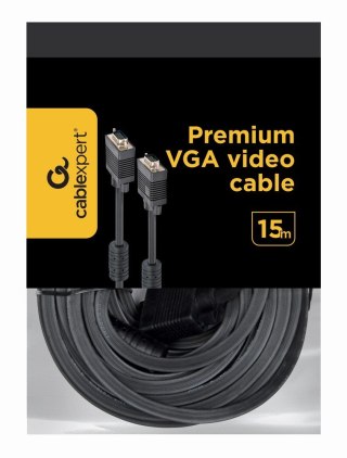 Gembird CC-PPVGA-15M-B kabel VGA VGA (D-Sub) Czarny