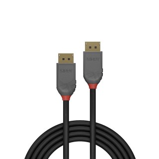 Lindy 36481 kabel DisplayPort 1 m Czarny, Szary