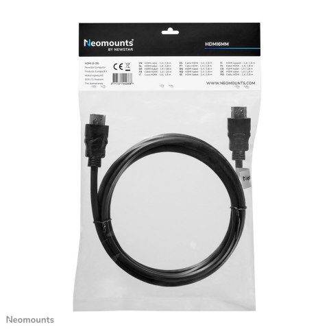 Neomounts HDMI6MM kabel HDMI 2 m HDMI Typu A (Standard) Czarny Neomounts HDMI6MM kabel HDMI 2 m HDMI Typu A (Standard) Czarny