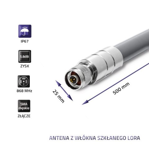 Qoltec 57024 Antena LoRa | 5.8 dBi | Zewnętrzna Qoltec 57024 Antena LoRa | 5.8 dBi | Zewnętrzna