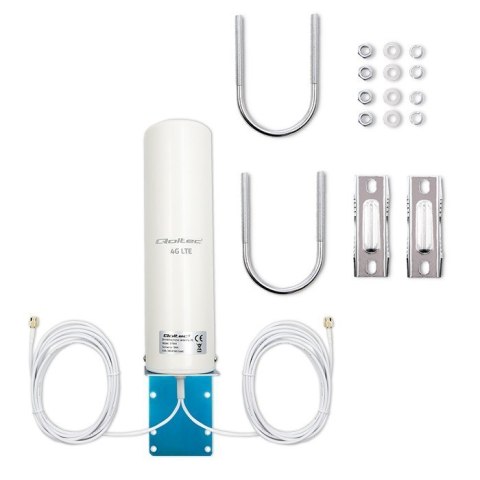 Qoltec 57044 Antena 4G LTE DUAL | 5dBi | dookólna | zewnętrzna Qoltec 57044 Antena 4G LTE DUAL | 5dBi | dookólna | zewnętrzna