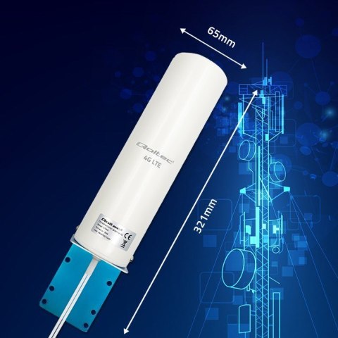 Qoltec 57044 Antena 4G LTE DUAL | 5dBi | dookólna | zewnętrzna Qoltec 57044 Antena 4G LTE DUAL | 5dBi | dookólna | zewnętrzna