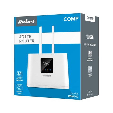 Rebel RB-0702 router/modem bezprzewodowy (2,4 GHz) 3G 4G biały