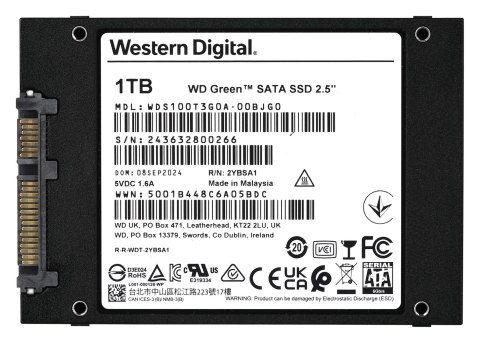 SSD SATA 2.5" 1TB SLC 6GB/S/GREEN WDS100T3G0A WDC