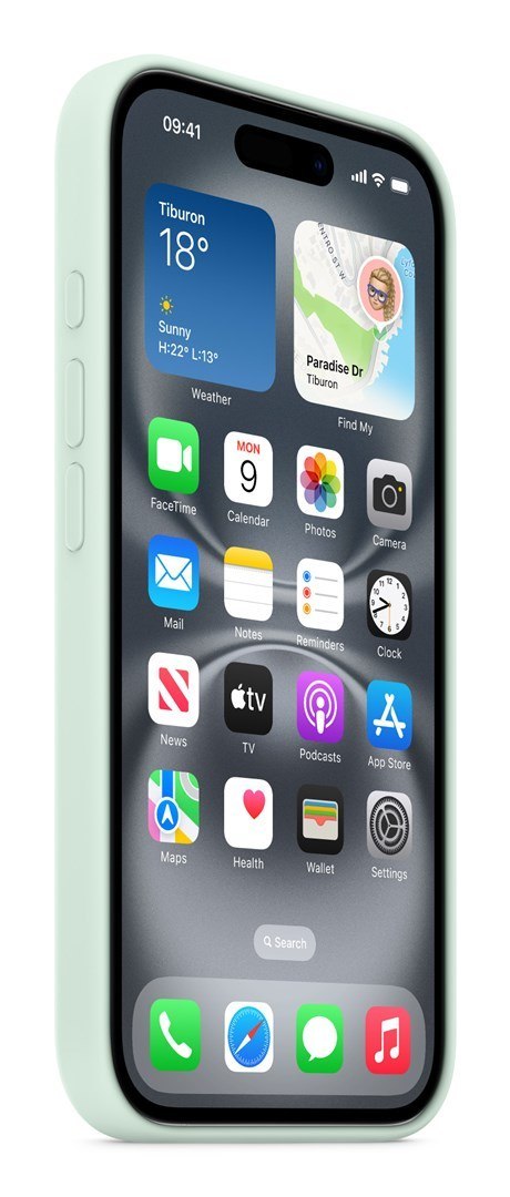 Silikonowe etui Apple na iPhone 16 z MagSafe - Akwamaryn Silikonowe etui Apple na iPhone 16 z MagSafe - Akwamaryn