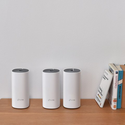 TP-Link Deco E4 (3-pack) Dual-band (2.4 GHz/5 GHz) Wi-Fi 5 (802.11ac) Biały, Szary 2 Wewnętrzne