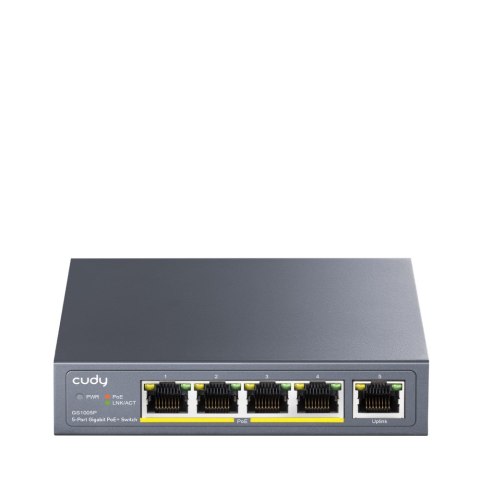 Cudy GS1005P łącza sieciowe Gigabit Ethernet (10/100/1000) Obsługa PoE Szary Cudy GS1005P łącza sieciowe Gigabit Ethernet (10/100/1000) Obsługa PoE Szary