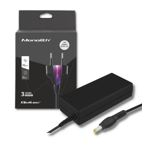 Qoltec 51528 adapter zasilający/ inwentor Wewnętrzna 65 W Czarny