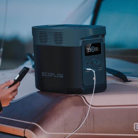 EcoFlow Delta 2 przenośne stacja zasilająca Litowo-żelazowo-fosforanowy (LiFePO4) 2200 W 12 kg EcoFlow Delta 2 przenośne stacja zasilająca Litowo-żelazowo-fosforanowy (LiFePO4) 2200 W 12 kg