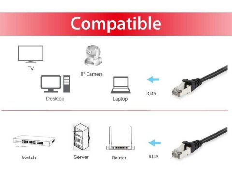 Equip 606110 kabel sieciowy Czarny 20 m Cat6a S/FTP (S-STP)