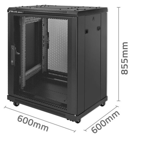 QOLTEC SZAFA RACK 19" | 15U | 600X855X600 | PERFOROWANE DRZWI QOLTEC SZAFA RACK 19" | 15U | 600X855X600 | PERFOROWANE DRZWI