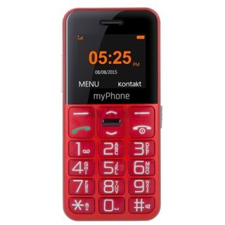 MyPhone Halo Easy 4,32 cm (1.7") 70 g Szary, Czerwony Telefon dla początkujących