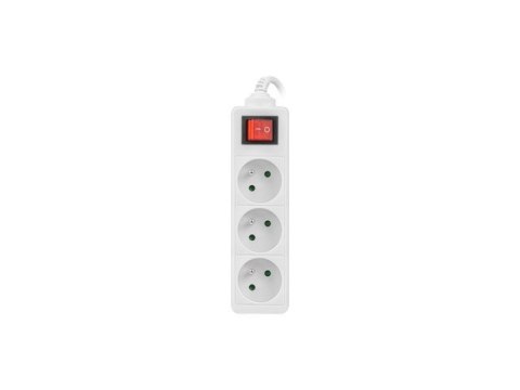 Przedłużacz Lanberg PS1-03E-0300-W (3m; kolor biały) Przedłużacz Lanberg PS1-03E-0300-W (3m; kolor biały)