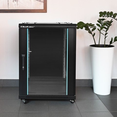 QOLTEC SZAFA RACK 19" | 15U | 600X855X600 | HARTOWANE DRZWI QOLTEC SZAFA RACK 19" | 15U | 600X855X600 | HARTOWANE DRZWI