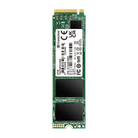 SSD PCIE G3 M.2 NVME 2TB/TS2TMTE220S TRANSCEND SSD PCIE G3 M.2 NVME 2TB/TS2TMTE220S TRANSCEND
