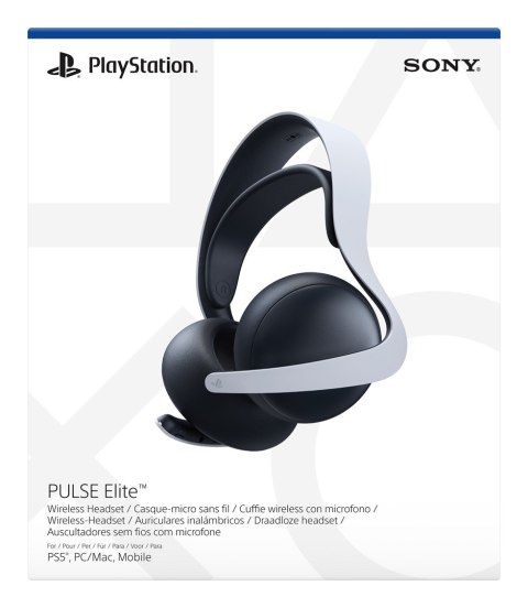 Sony PULSE Elite Zestaw słuchawkowy Bezprzewodowy Opaska na głowę Gaming Bluetooth Czarny, Biały