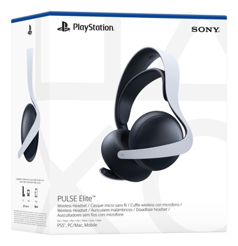 Sony PULSE Elite Zestaw słuchawkowy Bezprzewodowy Opaska na głowę Gaming Bluetooth Czarny, Biały