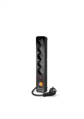 ACAR X5 Czarny 5 x gniazdo sieciowe 230 V 1,5 m