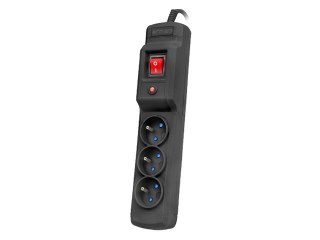 Armac Multi M3 | Listwa zasilająca | przeciwprzepięciowa, 3 gniazda, przewód 5m, czarna
