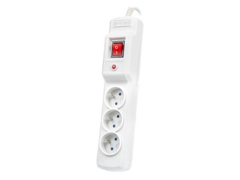 Armac Multi M3 | Listwa zasilająca | przeciwprzepięciowa, 3 gniazda, przewód 5m, szara