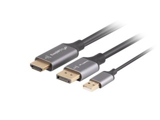 KABEL HDMI(M)->DISPLAYPORT(M) 1M 4K CZARNY LANBERG