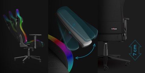 FOTEL GAMINGOWY GENESIS TRIT 660 RGB CZARNY