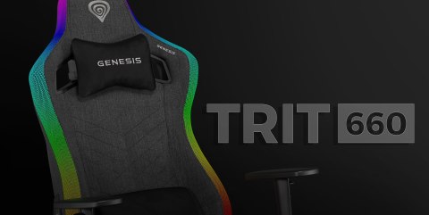 FOTEL GAMINGOWY GENESIS TRIT 660 RGB SZARY