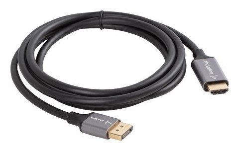 KABEL DISPLAYPORT(M) ->HDMI(M) 1.8M 4K CZARNO-SREBRNY LANBERG
