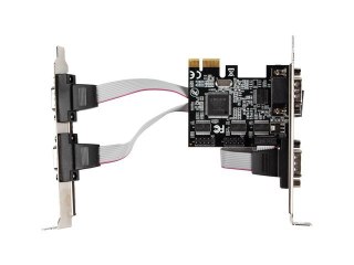 KARTA PCI EXPRESS X1->4X DB-9(COM) ŚLEDZIE LOW PROFILE LANBERG