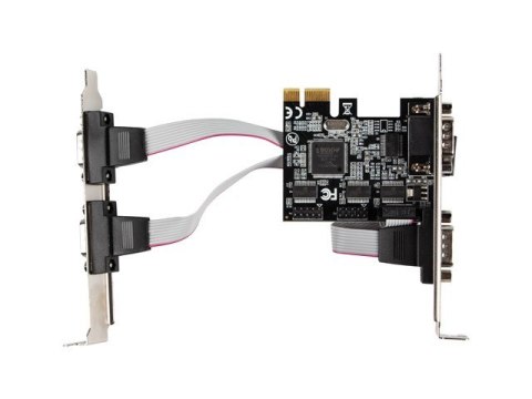 KARTA PCI EXPRESS X1->4X DB-9(COM) ŚLEDZIE LOW PROFILE LANBERG