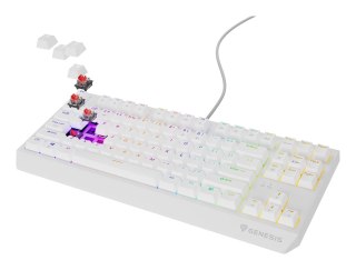 KLAWIATURA DLA GRACZY GENESIS THOR 230 TKL US RGB MECHANICZNA OUTEMU RED BIAŁA HOT SWAP