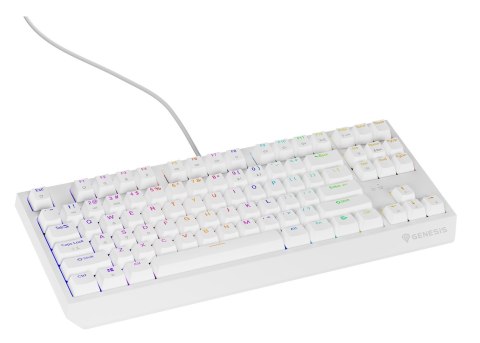 KLAWIATURA DLA GRACZY GENESIS THOR 230 TKL US RGB MECHANICZNA OUTEMU RED BIAŁA HOT SWAP KLAWIATURA DLA GRACZY GENESIS THOR 230 TKL US RGB MECHANICZNA OUTEMU RED BIAŁA HOT SWAP
