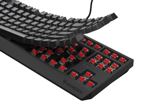 KLAWIATURA DLA GRACZY GENESIS THOR 230 TKL US RGB MECHANICZNA OUTEMU RED CZARNA HOT SWAP KLAWIATURA DLA GRACZY GENESIS THOR 230 TKL US RGB MECHANICZNA OUTEMU RED CZARNA HOT SWAP