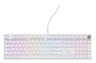 KLAWIATURA DLA GRACZY GENESIS THOR 404 US PODŚWIETLENIE RGB MECHANICZNA BIAŁA OUTEMU PEACH SILENT