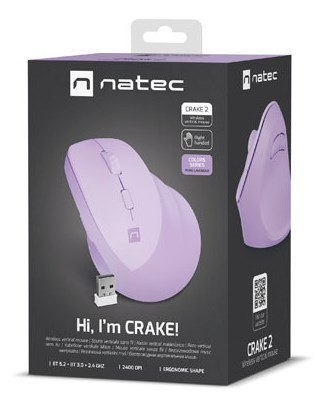 NATEC Crake 2 myszka Uniwersalne Po prawej stronie RF Wireless + Bluetooth Optyczny 2400 DPI