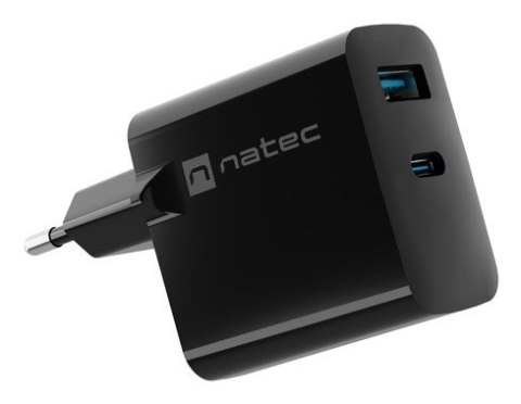 NATEC ŁADOWARKA RIBERA GAN 1x USB-A + 1x USB-C 45W CZARNA NATEC ŁADOWARKA RIBERA GAN 1x USB-A + 1x USB-C 45W CZARNA