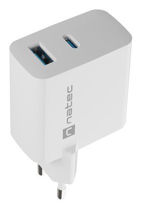 NATEC ŁADOWARKA RIBERA GAN 1x USB-A + 1x USB-C 65W BIAŁA NATEC ŁADOWARKA RIBERA GAN 1x USB-A + 1x USB-C 65W BIAŁA