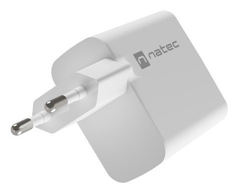 NATEC ŁADOWARKA RIBERA GAN 1x USB-A + 1x USB-C 65W BIAŁA NATEC ŁADOWARKA RIBERA GAN 1x USB-A + 1x USB-C 65W BIAŁA
