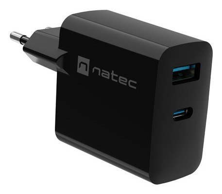 NATEC ŁADOWARKA RIBERA GAN 1x USB-A + 1x USB-C 65W CZARNA NATEC ŁADOWARKA RIBERA GAN 1x USB-A + 1x USB-C 65W CZARNA