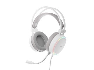SŁUCHAWKI NAUSZNE GENESIS NEON 613 G2 RGB Z MIKROFONEM PODŚWIETLENIE BIAŁE