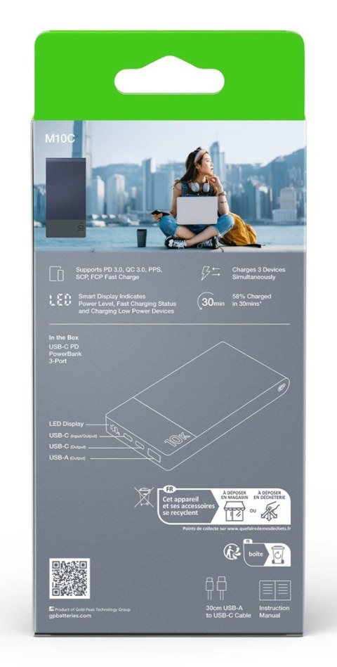 GP Batteries M2+ Litowo-polimerowy (LiPo) 10000 mAh Niebieski