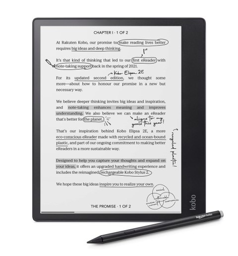 Kobo eBook-Reader eBookReader Elipsa 2E 32GB Zestaw z rysikiem (N605-KU-BK-K-BU) (N605KUBKKBU) Kobo eBook-Reader eBookReader Elipsa 2E 32GB Zestaw z rysikiem (N605-KU-BK-K-BU) (N605KUBKKBU)